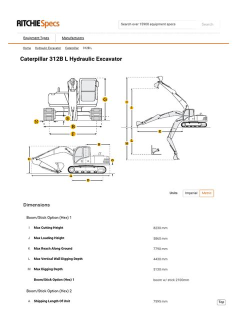 ritchie bros mini excavator|RitchieSpecs Equipment Specs & Dimensions.